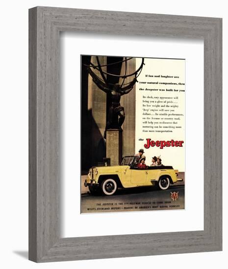 Jeepster - Willys Overland-null-Framed Art Print