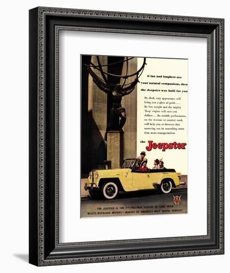 Jeepster - Willys Overland-null-Framed Art Print