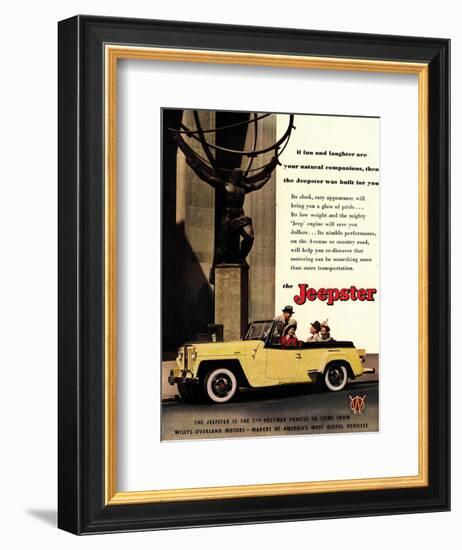 Jeepster - Willys Overland-null-Framed Art Print