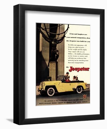 Jeepster - Willys Overland-null-Framed Art Print