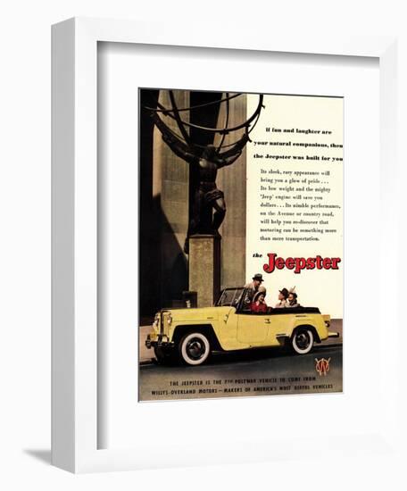 Jeepster - Willys Overland-null-Framed Art Print