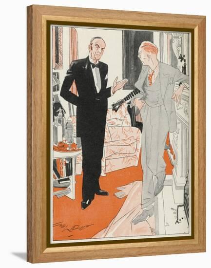 Jeeves Gives Notice When Bertie Wooster His Employer Insists on Playing the Banjolele-Gilbert Wilkinson-Framed Premier Image Canvas