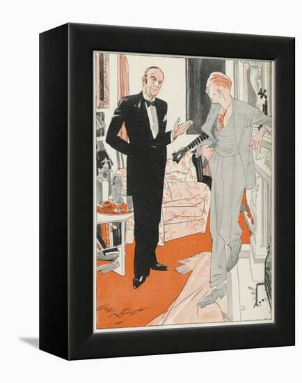 Jeeves Gives Notice When Bertie Wooster His Employer Insists on Playing the Banjolele-Gilbert Wilkinson-Framed Premier Image Canvas