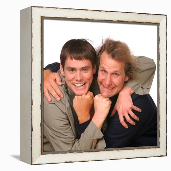 JEFF DANIELS; JIM CARREY. "DUMB AND DUMBER" [1994], directed by BOBBY & PETER FARRELLY, BOBBY FA...-null-Framed Stretched Canvas