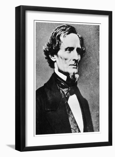 Jefferson Davis, President of the Confederate States of America, C1855-1865-MATHEW B BRADY-Framed Giclee Print