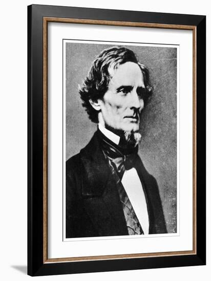 Jefferson Davis, President of the Confederate States of America, C1855-1865-MATHEW B BRADY-Framed Giclee Print