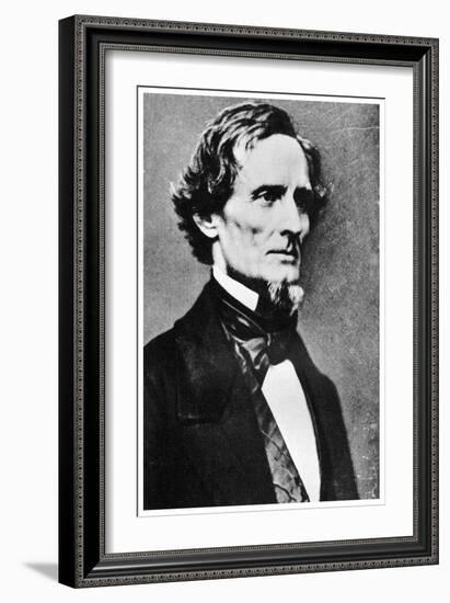 Jefferson Davis, President of the Confederate States of America, C1855-1865-MATHEW B BRADY-Framed Giclee Print