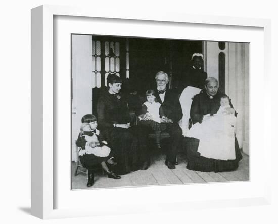 Jefferson Davis with Family-Science Source-Framed Giclee Print