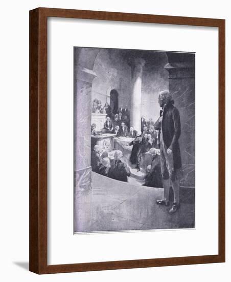 Jefferson Listening to the 'Treason Speech'-Charles Mills Sheldon-Framed Giclee Print