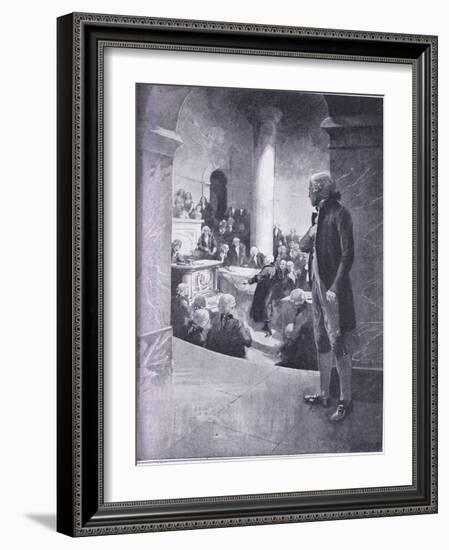 Jefferson Listening to the 'Treason Speech'-Charles Mills Sheldon-Framed Giclee Print