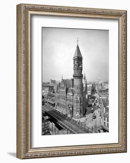 Jefferson Market Courthouse, c.1905-null-Framed Art Print