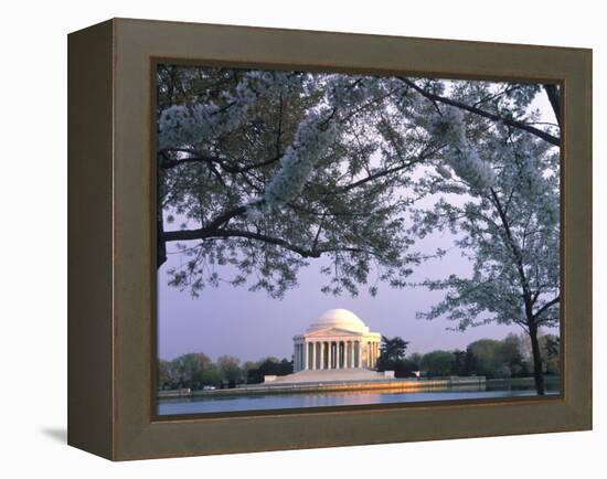 Jefferson Memorial and Cherry Blossoms at Sunrise, Tidal Basin, Washington Dc, Usa-Scott T. Smith-Framed Premier Image Canvas