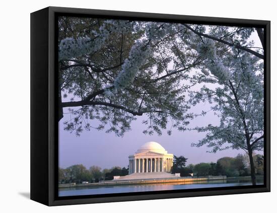 Jefferson Memorial and Cherry Blossoms at Sunrise, Tidal Basin, Washington Dc, Usa-Scott T. Smith-Framed Premier Image Canvas