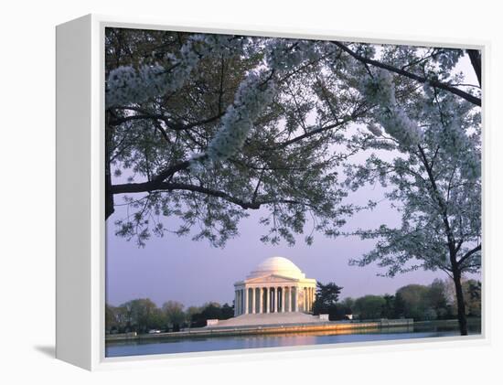 Jefferson Memorial and Cherry Blossoms at Sunrise, Tidal Basin, Washington Dc, Usa-Scott T. Smith-Framed Premier Image Canvas