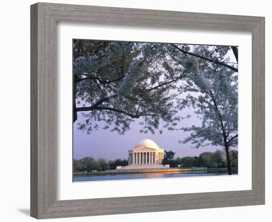 Jefferson Memorial and Cherry Blossoms at Sunrise, Tidal Basin, Washington Dc, Usa-Scott T. Smith-Framed Premium Photographic Print