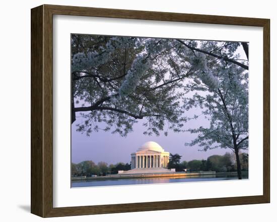 Jefferson Memorial and Cherry Blossoms at Sunrise, Tidal Basin, Washington Dc, Usa-Scott T. Smith-Framed Premium Photographic Print