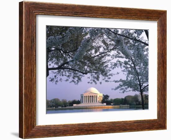 Jefferson Memorial and Cherry Blossoms at Sunrise, Tidal Basin, Washington Dc, Usa-Scott T. Smith-Framed Premium Photographic Print