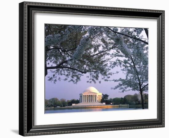 Jefferson Memorial and Cherry Blossoms at Sunrise, Tidal Basin, Washington Dc, Usa-Scott T. Smith-Framed Premium Photographic Print