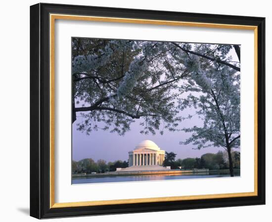 Jefferson Memorial and Cherry Blossoms at Sunrise, Tidal Basin, Washington Dc, Usa-Scott T. Smith-Framed Premium Photographic Print