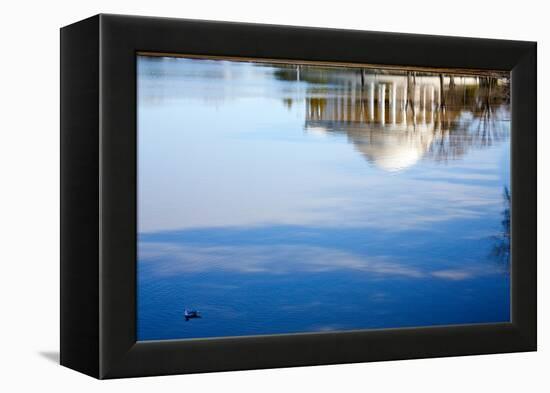 Jefferson Memorial Reflection Washington DC-null-Framed Stretched Canvas