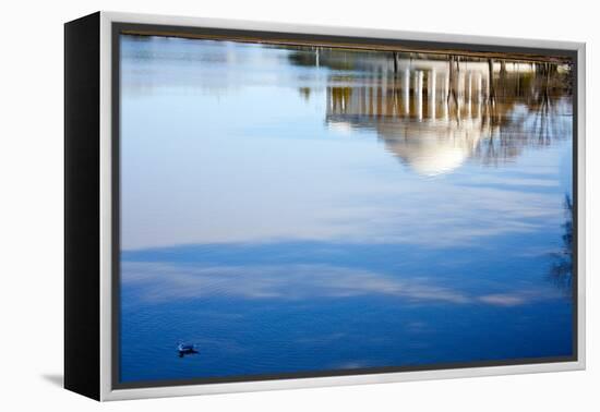 Jefferson Memorial Reflection Washington DC-null-Framed Stretched Canvas