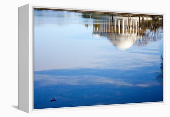 Jefferson Memorial Reflection Washington DC-null-Framed Stretched Canvas