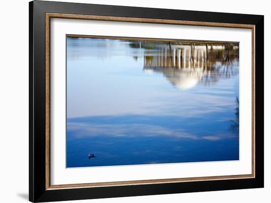 Jefferson Memorial Reflection Washington DC-null-Framed Photo