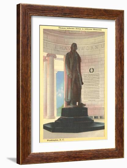 Jefferson Statue, Washington D.C.-null-Framed Art Print