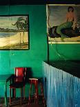 Interior of Bar with Mermaid Mural, Tela, Honduras-Jeffrey Becom-Framed Premier Image Canvas