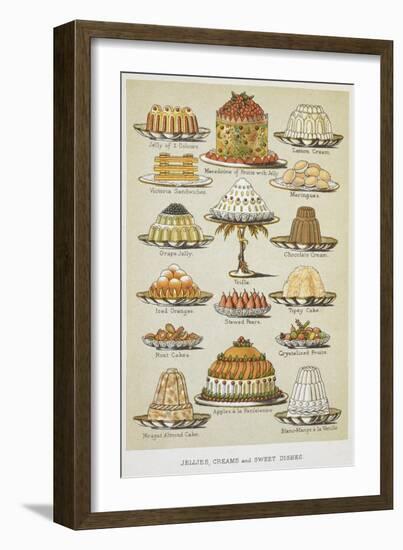Jellies, Creams and Sweet Dishes-Isabella Beeton-Framed Giclee Print