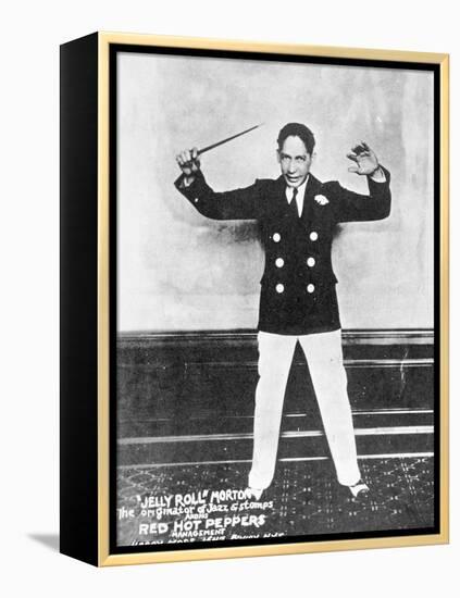 'Jelly Roll' Morton (1890-1941) (B/W Photo)-American Photographer-Framed Premier Image Canvas