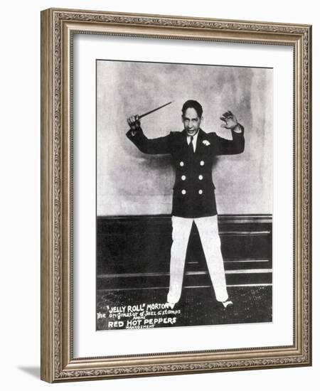 Jelly Roll Morton, American Jazz Musician-Science Source-Framed Giclee Print