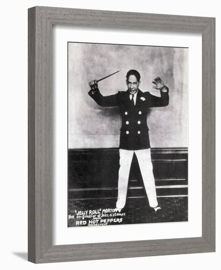 Jelly Roll Morton, American Jazz Musician-Science Source-Framed Giclee Print