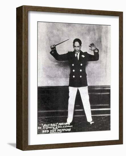 Jelly Roll Morton, American Jazz Musician-Science Source-Framed Giclee Print