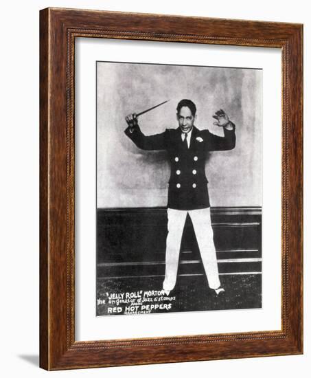 Jelly Roll Morton, American Jazz Musician-Science Source-Framed Giclee Print