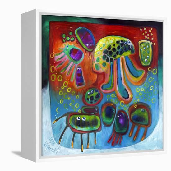 Jellyfish Party-Susse Volander-Framed Stretched Canvas