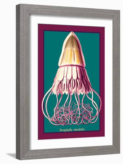 Jellyfish: Periphylla Mirabilis-Ernst Haeckel-Framed Art Print