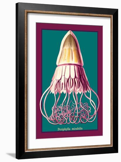 Jellyfish: Periphylla Mirabilis-Ernst Haeckel-Framed Art Print