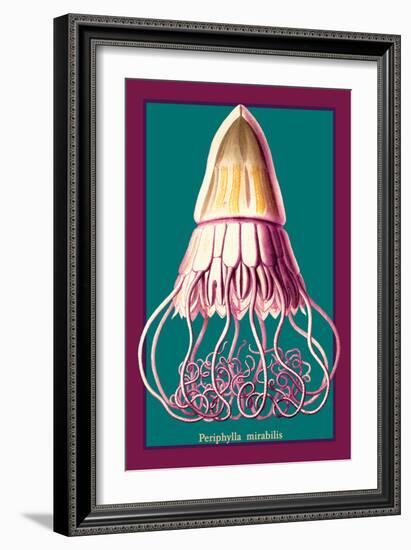 Jellyfish: Periphylla Mirabilis-Ernst Haeckel-Framed Art Print