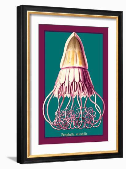 Jellyfish: Periphylla Mirabilis-Ernst Haeckel-Framed Art Print