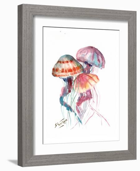 Jellyfish-Suren Nersisyan-Framed Art Print