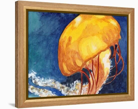 Jellyfish-Jennifer Redstreake Geary-Framed Stretched Canvas