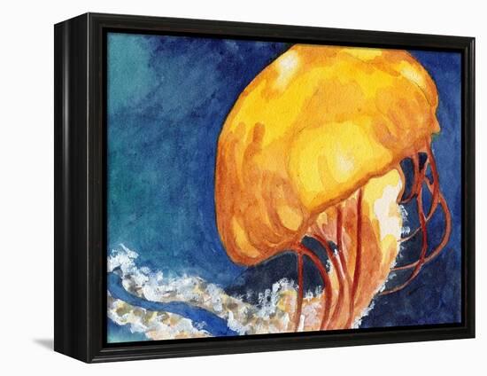 Jellyfish-Jennifer Redstreake Geary-Framed Stretched Canvas