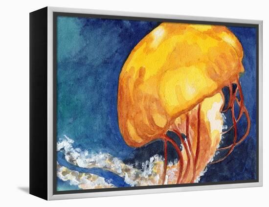 Jellyfish-Jennifer Redstreake Geary-Framed Stretched Canvas