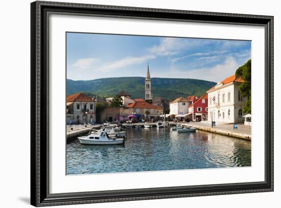 Jelsa Harbour, Hvar Island, Dalmatian Coast, Adriatic, Croatia, Europe-Matthew Williams-Ellis-Framed Photographic Print