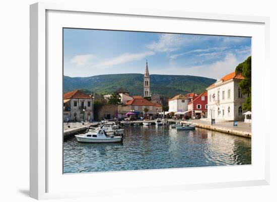 Jelsa Harbour, Hvar Island, Dalmatian Coast, Adriatic, Croatia, Europe-Matthew Williams-Ellis-Framed Photographic Print