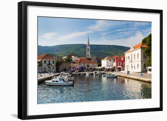 Jelsa Harbour, Hvar Island, Dalmatian Coast, Adriatic, Croatia, Europe-Matthew Williams-Ellis-Framed Photographic Print