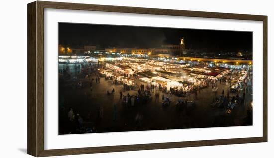 Jemaa el-Fna at night, Marrakesh, Morocco-null-Framed Photographic Print