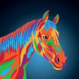 Horse Icon. Animal and Art Design. Graphic-Jemastock-Art Print