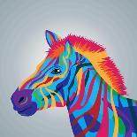 Zebra Icon. Animal and Art Design. Graphic-Jemastock-Art Print
